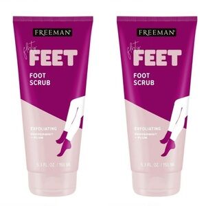 Freeman Flirty Feet Exfoliating Scrub Peppermint & Plum 5.3oz / 150ml Pk of 2